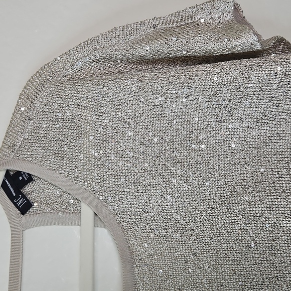INC International Concepts Shimmering Silver Sequin Top - Picture 4 of 11